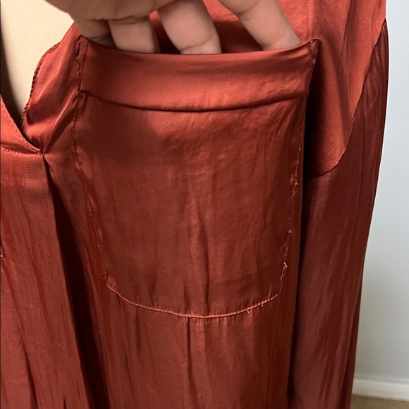 Rust color Button Down Shirt - Picture 3 of 9